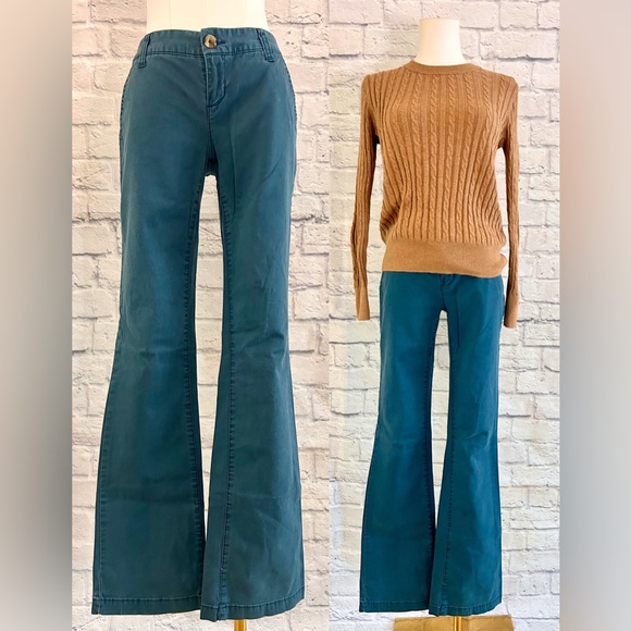 Mossimo Supply Co. Pants - Mossimo Supply Co. Teal Bootcut Pants Jeans Pockets Academia Hipster Geek Chic